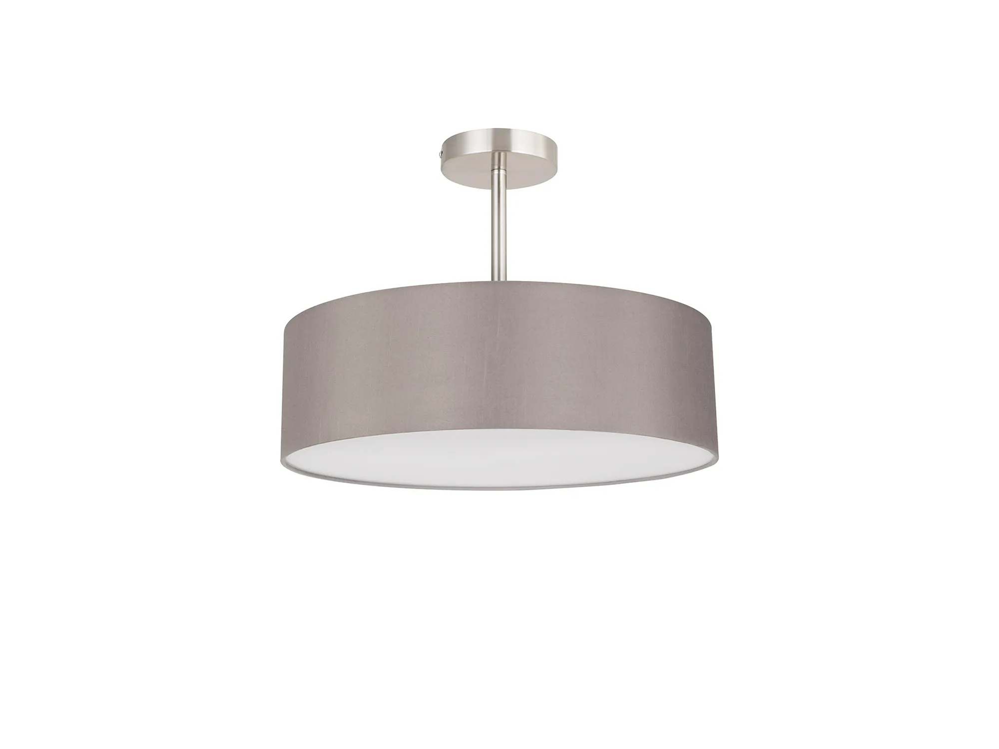 Baymont 45cm Semi Flush 5 Light Satin Nickel, Grey DK0756  Deco Baymont SN GR